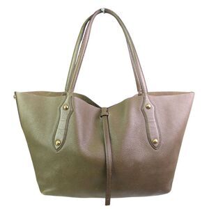 ROOMY Annabel Ingall KHAKI GREEN GENUINE LEATHER SHOULDER BAG HANDBAG TOTE PURSE